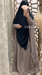 Hijab maxi cape crêpe bleu marine