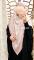 Hijab mini cape peau de pêche rose