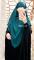 Hijab mini cape vert bouteille