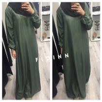 Abaya polyester soyeux vert