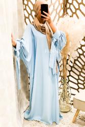 Abaya Emina bleu ciel