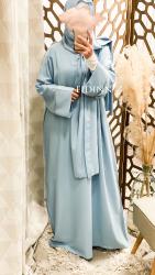 Abaya Fatma bleu ciel