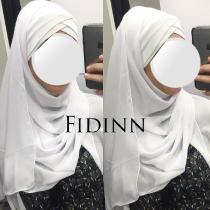 Hijab croisé blanc