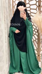 Hijab maxi cape qualité supérieure pur jet black