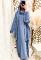 Abaya Farah bleu turquin