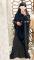 Hijab maxi cape soie de medine bleu marine