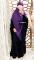 Hijab maxi cape peau de peche violet