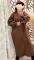 Robe Adriya à capuche marron