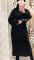 Robe Adriya à capuche noir