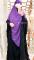 Hijab maxi cape peau de peche violet