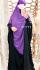 Hijab maxi cape peach skin purple